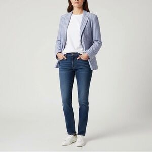 Brooks Brothers Womens 6 BlackFleece Thom Browne Seersucker Blazer Blue Stripes